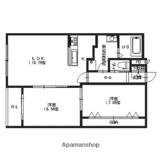 NBコート有松【102号室】の間取り