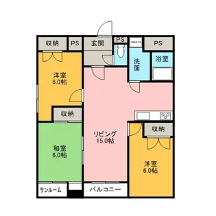 グランヴェルジェ有松【302号室】の間取り