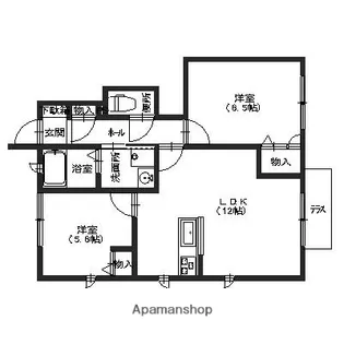 ラフォーレⅢ【D111号室】の間取り