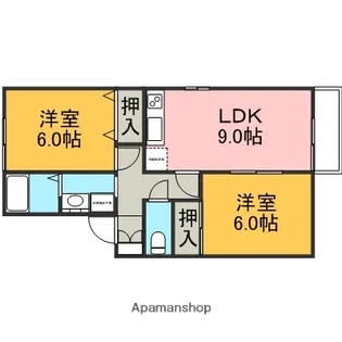 キティ・ハウス【206号室】の間取り