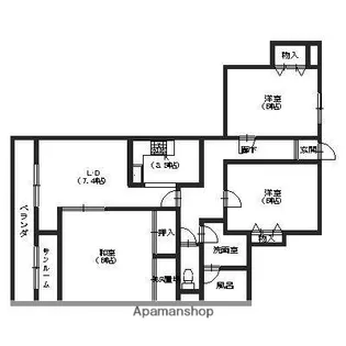 クリオ円光寺【302号室】の間取り
