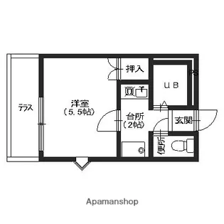 プティ・モンターニュ【101号室】の間取り