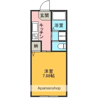 ボヌールK【202号室】の間取り