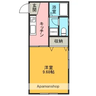 ボヌールK【205号室】の間取り