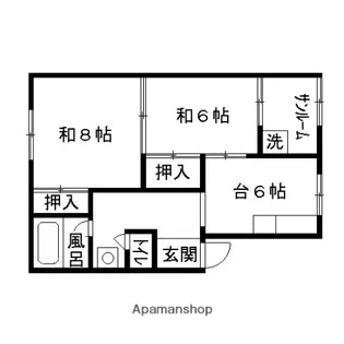 サンライズ中正【301号室】の間取り