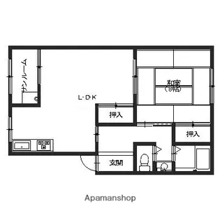 サンライズ中正【303号室】の間取り