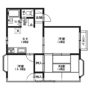 イルネージュ【203号室】の間取り