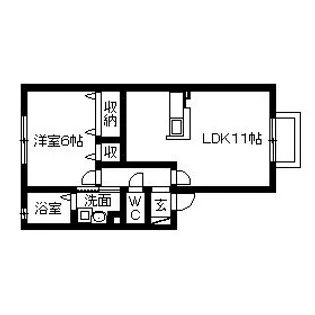 シャルマン東海【1階】の間取り