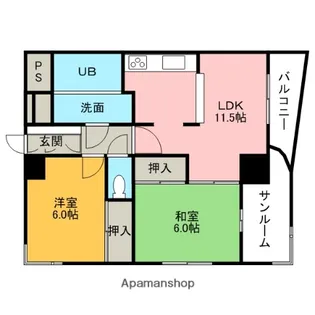コーポルミナス【301号室】の間取り