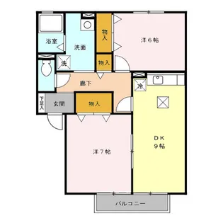 セジュール・シェーン【102号室】の間取り