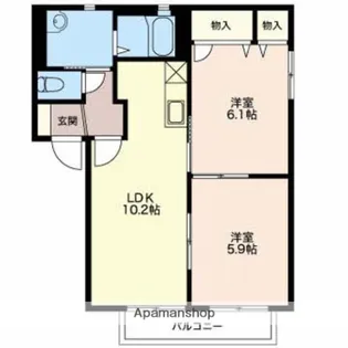 アヴァンセ【A102号室】の間取り
