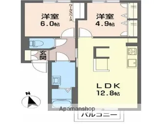 アウル【205号室】の間取り