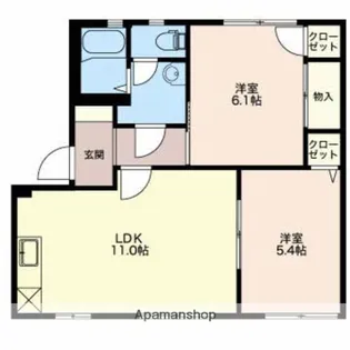 アウル【110号室】の間取り