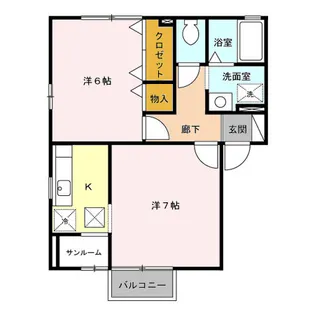 ローズハイツ【101号室】の間取り