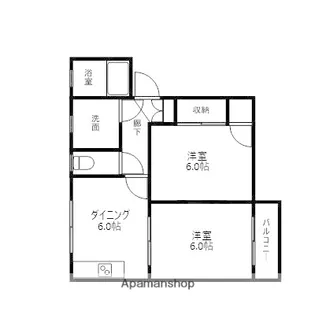 ディアス泉本町【A201号室】の間取り