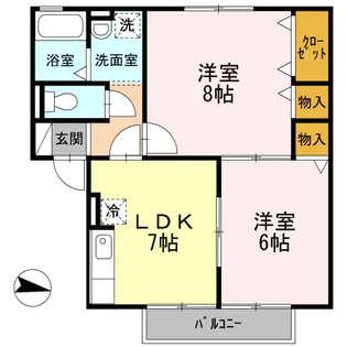 ボヌール バンブー【2階】の間取り