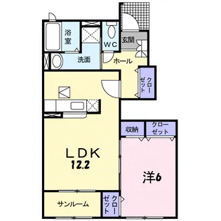 ヴィラージュ Ⅲ【1階】の間取り