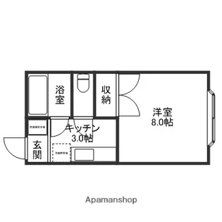 ハミルトンの家【2C号室】の間取り