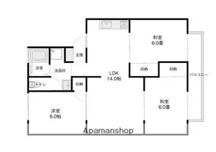 セジュール矢木【202号室】の間取り