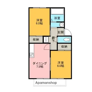 ハウゼスMT【107号室】の間取り