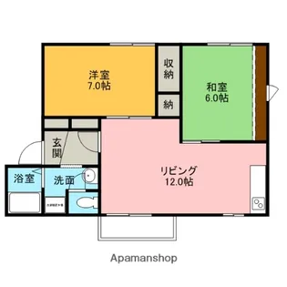 メゾンパルテール B棟【203号室】の間取り