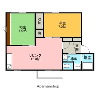 メゾンパルテール B棟【205号室】の間取り