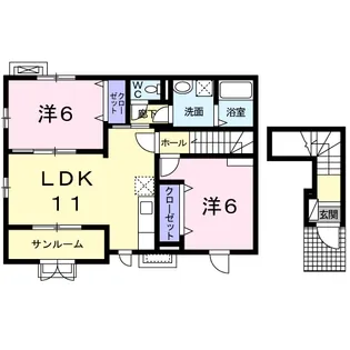 サンリットⅠ【2階】の間取り