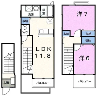 アルバ シノタケ【2階】の間取り