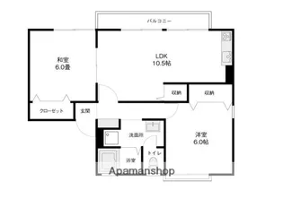 ソラーナ【201号室】の間取り
