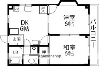 リバティハウス【202号室】の間取り