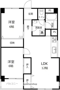 パークハウス泉野【305号室】の間取り