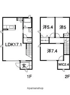 パルモS’STYLE【B105号室】の間取り