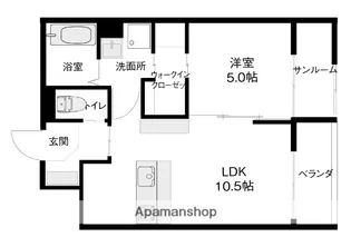 ラフィネ泉野【402号室】の間取り
