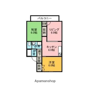 パレーシャル矢木NO.1【102号室】の間取り