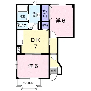 ムーラン【1階】の間取り