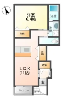 プリマベーラ【1階】の間取り