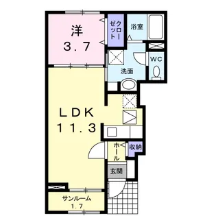 さくらⅡ【1階】の間取り