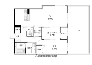 CASA MIA富樫【102号室】の間取り
