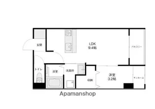 ジオ・グランWEST【101号室】の間取り