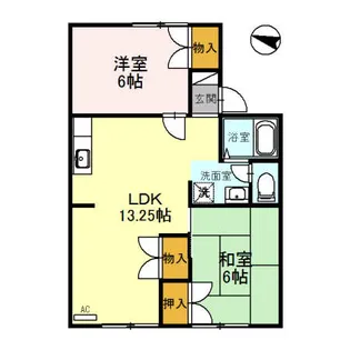 コーポマウンテン【1階】の間取り