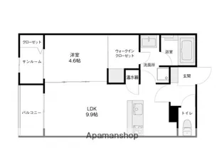 EVERFIELDS【205号室】の間取り