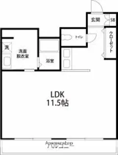 メゾンソレイユ野々市【206号室】の間取り