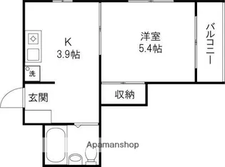 メゾンソレイユ野々市【101号室】の間取り