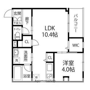 LA LIBERTA【302号室】の間取り