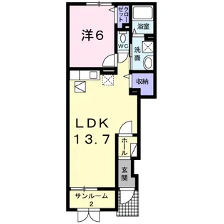 アルドールⅡ【1階】の間取り