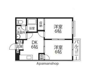 イーストヒルズ【102号室】の間取り