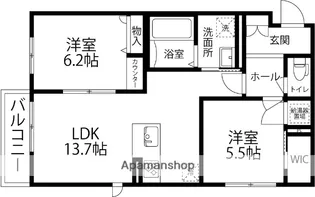 ECRARGE(エクラージュ)【103号室】の間取り