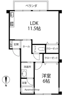 エレーヌ白山【103号室】の間取り