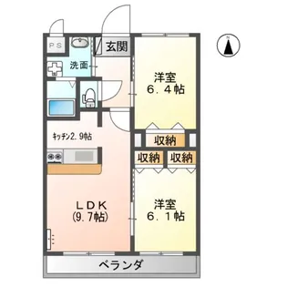 ミモザ【2階】の間取り