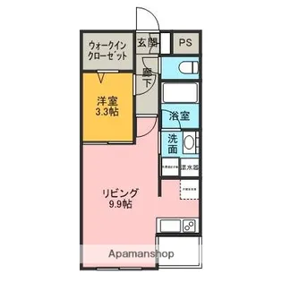 エフクラージュ横川【301号室】の間取り